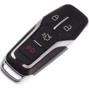 X AUTOHAUX M3N-A2C31243800 Car Key Fob Shell 4 Button Remote Control Key Case Shell Keyless Entry Housing Replacement Black for Ford Explorer 2016 2017
