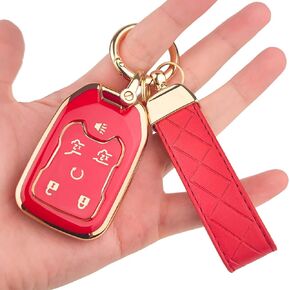 6-Button TPU Key Fob Cover, Fit for GMC Yukon Chevrolet Chevy Suburban Tahoe 2015-2020 6 Button