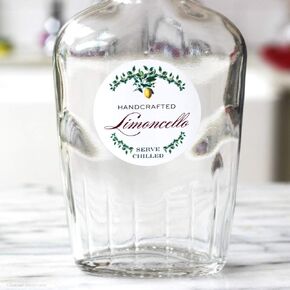 LIMONCELLO LABELS, Garland Style, 2" ROUND CIRCLE - 18 / PKG