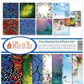 Ella & Viv by Reminisce EAV-926 Ella & Viv The Butterfly Effect Scrapbook Collection Kit, 12x12 inches