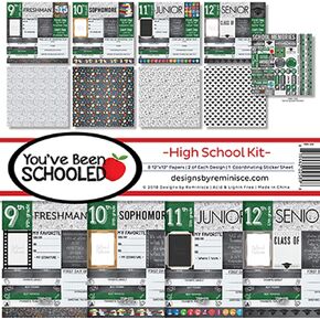 Reminisce (REMBC) High School Scrapbook Collection Kit, Multicolor, 12x12 inches