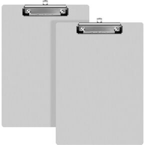 20 Pieces Clipboard, Metal Clipboard Aluminum Office Clipboard Low Profile Clip Standard A4 Letter Size Metal Clip Board, Size 12.5 x 9 Inch