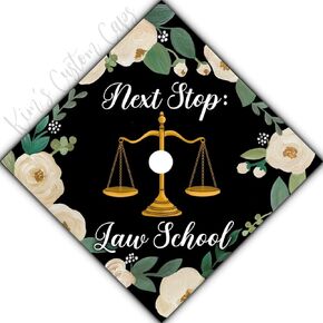 Lawyer Law Justice Scaled Printed Graduation Cap Grad Cap Topper