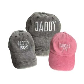 Daddy’s Girl Boy Daddy And Me Dad Matching Hats, Fathers Day Gift For Dad, New Dad Gift, Daughter Father Son Snapback Set Adjustable Toddler Baby Hat, Gift for Dad Son. (DADDY'S BOY)