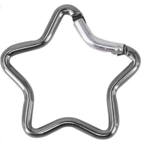 Silver Heavy Duty Locking Hook for Camping Fishing Hiking Traveling Aluminum Alloy Carabiner Clip Star Shape Climbing Buckle Non Slip Rubber Pad，Outdoor Recreation