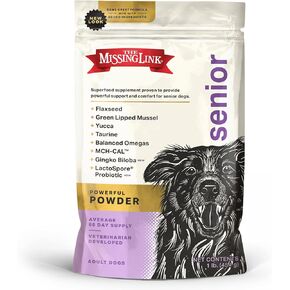 The Missing Link Senior Dog Supplement 1lb Bag - Powerful Powder Supports Bones, Joints, Skin, Coat, Heart, Eyes, Memory & Cognition