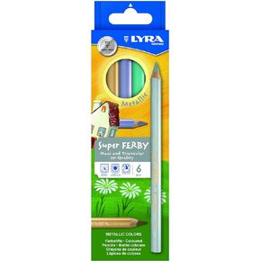 Lyra Super Ferby Triangular Colored Pencils - Set of 12 Colored Pencils with A 6.25mm Core - Highly Pigmented Colored Pencils for Artists of All Ages - Durable Color Pencils Set for Coloring and More