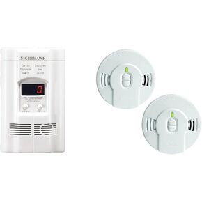 Kidde Carbon Monoxide Detector & Smoke Detector, 10-Year Battery, LED Indicators, Replacement Alert, Test-Reset Button, 2 Pack