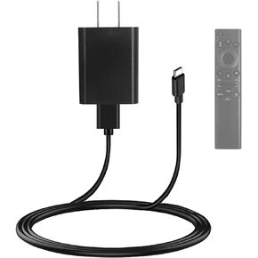 5FT Wall Charger Fit for Samsung Smart TV Remote Charger Replacement for Samsung SolarCell Remote USB C Charging Cable