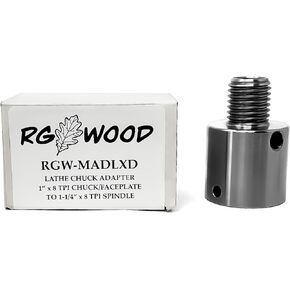 Lathe Chuck Faceplate Adapter from 1-1/4" x 8tpi tpi Lathe to 1" x 8tpi faceplate or Chuck.