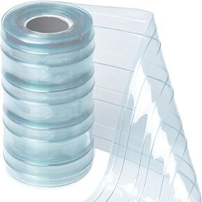 Plastic Vinyl Replacement Strip Curtain-Door - Clear Waterproof PVC for Warehouse Doors, Walk-in Freezers Cooler Curtain Strips for Basement Stable, Pet House.6.8’ Length x 7.5" Width x 0.08"Thick