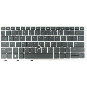 Abakoo New Keyboard Compatible with HP Elitebook 730 G5, 735 G5, 830 G5, 836 G5, L15500-001 L07666-001 Silver Frame Backlit US
