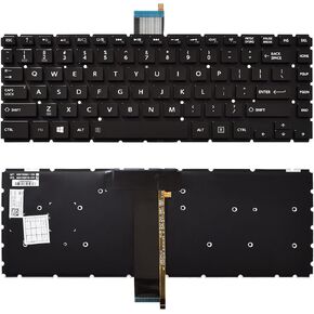 Backlit Keyboard Replacement Compatible withToshiba Satellite E45t-B4204 E45T-B4300 E45T-B4106 E45T-B E45-B Series H000069210, 0KN0-VP4US12, MP-13R53USJ528