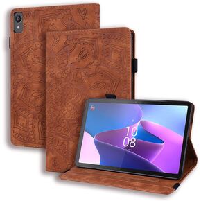 for Lenovo Tab P11 2nd Gen/Xiaoxin Pad Plus 2023 11.5" TB350FU/TB350XU PU Leather Folio Stand Cover Shell with Card Pocket Pen Holder for Xiaoxin Pad Plus 2023 11.5 inch Mandala - Brown