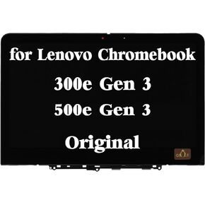 Original New Screen Replacement for Lenovo Chromebook 300e 500e Gen 3 82J9 82JA 5D11C95890 5D11C95891 5D11C95892 5D11C95894 5D11C95893 5D11C95889 LCD Touch Screen Display Digitizer Assembly 11.6"