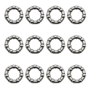 Antrader Bike Ball Crank Bearing,12Pcs 20mm x 7 Balls Stainless Steel Bike Axle Wheel Ball Frame Bearing Ball Bearings for Bike Crank Bottom Bracket