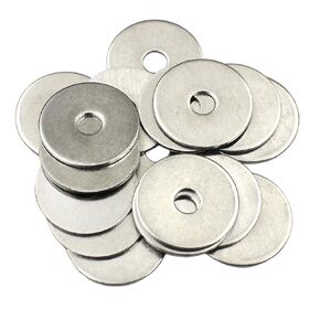 100 pcs #10 x 7/8 inch 304 Stainless Steel Fender Washer, Outer Diameter 7/8 inch Flat Washers