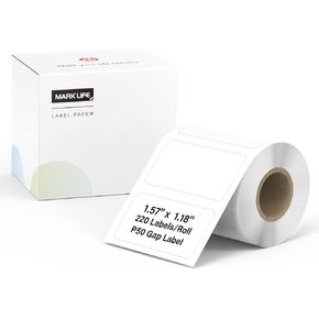 1.57"x1.18" Direct Thermal Labels for Marklife P50 Label Printer, Multi-Purpose Self-Adhesive Direct Thermal Labels for Business, Home, Office,220 Labels/Roll