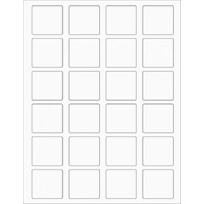 ملصقات طابعة مربعة بيضاء غير لامعة مقاس 1.5 × 1.5 بوصة، 4800 ملصق، ليزر ونفث الحبر، لاصق قوي، متوافق مع قالب Avery 22805 من TYH Supplies in Kuwait