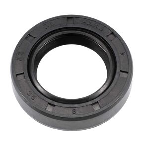 uxcell Oil Seal, TC 20mm x 40mm x 8mm Nitrile Rubber Cover Double Lip with Spring for Bearing Shaft, Black Pack of 1