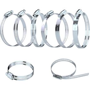 Hose Clamp Set - 30PCS 3/8 –5/8 inch 304 Stainless Steel Worm Gear Hose Clamps for Fuel Line,dryer,Intercooler，Garden Water Pipe and Washing machine,Automotive Plumbing - 1/2 Inch Hose Clamps
