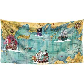 DigiTizerArt Japanese Ukiyoe Style Tapestry Wall Hanging, Japanese Samurai Ghost Yorimitsu And 4 Samurai Exterminated Monsters On Oe Mountain" Style Tapestries for Bedroom Home Decor Multi Color