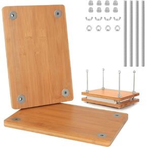 مجموعة أدوات ضغط الزهور الكبيرة، تجليد كتب بالضغط على الكتب، تصميم لوحة ضغط يدوية من الخشب الصلب وقاعدة مضادة للانزلاق لتجليد الكتب يدويًا وضغط الزهور in Kuwait