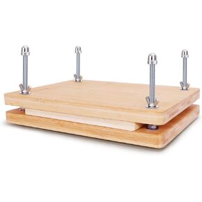 11.6 x 8in Book Press Bookbinding,Bamboo Wood Press for Book Binding,Portable Bookbinding Press for Handmade Bookbinding Tool in Kuwait