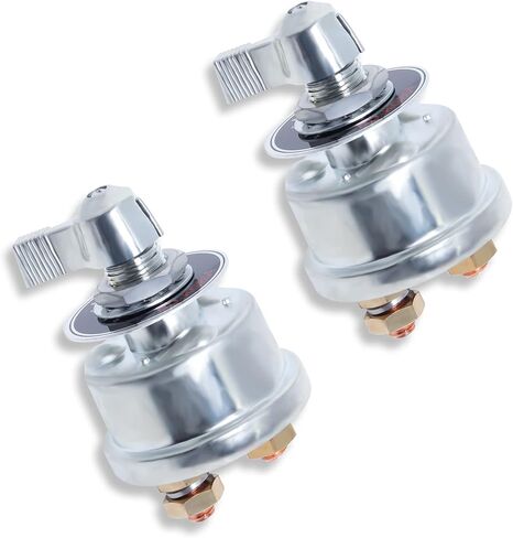 مفتاح فصل البطارية عالي التيار 12 فولت - 48 فولت، مفتاح إيقاف قطع طاقة البطارية 200 أمبير لشاحنة السيارة والمركبات RV والبحرية مع لوحة الوجه in Kuwait