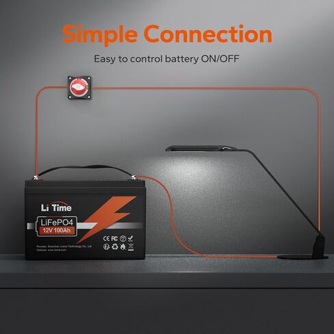 مفتاح بطارية LiTime 12-48 فولت مقاوم للماء لإيقاف تشغيل البطارية، مفتاح رئيسي لقطع طاقة البطارية، عازل 275 أمبير تيار عالٍ للسيارة والمركبات RV والقوارب البحرية (تشغيل/إيقاف) in Kuwait