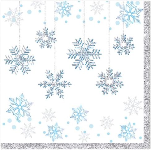 Winter Wonderland Decorations,Snowflake Party Decorations,Winter Wonderland Napkins(40pcs) in Saudi Arabia