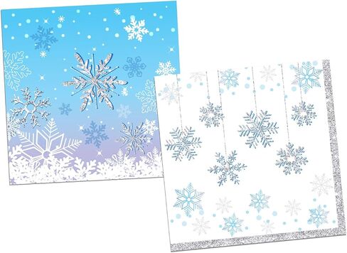 Winter Wonderland Decorations,Snowflake Party Decorations,Winter Wonderland Napkins(40pcs) in Saudi Arabia