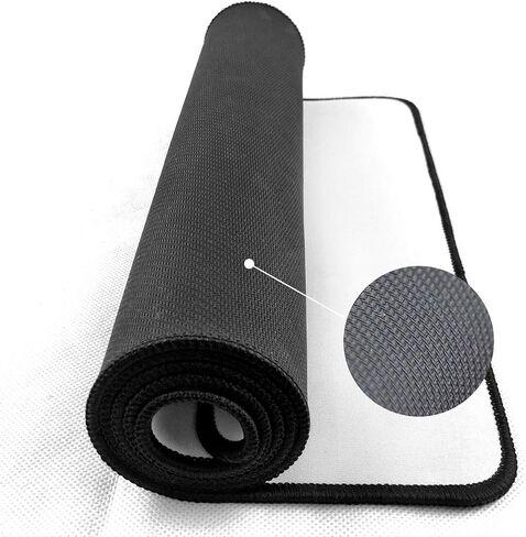 Large Gaming Mouse Pad with Nonslip Base-31.5x11.8x0.15 Inch|Extended XXL Size, Heavy|Thick, Comfy, Foldable Mat for Desktop, Laptop, Keyboard, Consoles & More|Enjoy Precise (White) in Kuwait