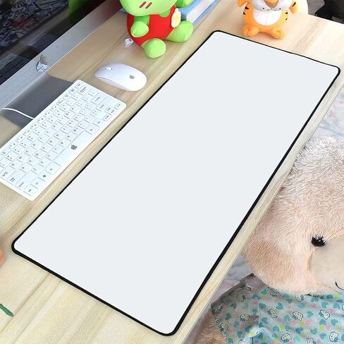 Large Gaming Mouse Pad with Nonslip Base-31.5x11.8x0.15 Inch|Extended XXL Size, Heavy|Thick, Comfy, Foldable Mat for Desktop, Laptop, Keyboard, Consoles & More|Enjoy Precise (White) in Kuwait