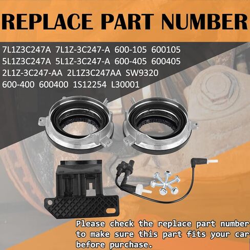 600-105 4WD Auto Locking Hub Actuator Vacuum Solenoid w/Cover Line Fits for Expedition F150 Lincoln Navigator Mark Replaces 7L1Z3C247A 7L1Z-3C247-A in Saudi Arabia