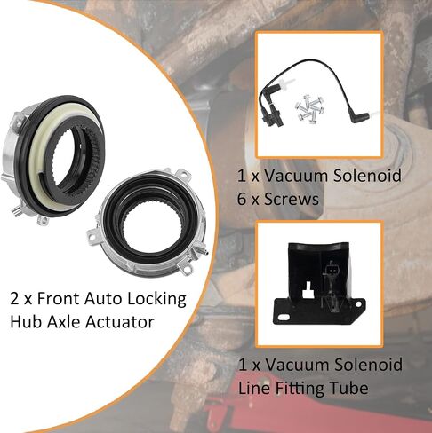 600-105 4WD Auto Locking Hub Actuator Vacuum Solenoid w/Cover Line Fits for Expedition F150 Lincoln Navigator Mark Replaces 7L1Z3C247A 7L1Z-3C247-A in Saudi Arabia