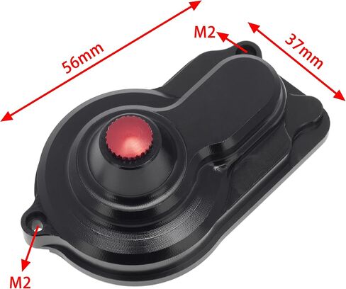 غطاء علبة التروس التفاضلية الخلفية من سبائك الألومنيوم DKKY من DKKY لـ Losi 1/18 Mini-T 2.0 2WD (أسود) in Saudi Arabia