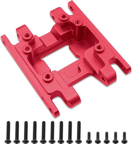 قاعدة علبة التروس من سبائك الألومنيوم من OGRC لأجزاء ترقية 1/18 TRX4M (أحمر) in Kuwait