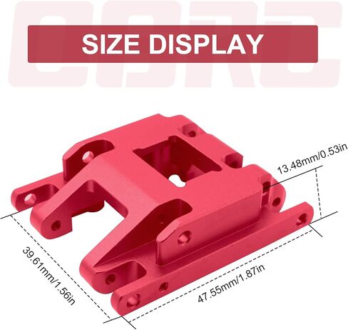قاعدة علبة التروس من سبائك الألومنيوم من OGRC لأجزاء ترقية 1/18 TRX4M (أحمر) in Kuwait
