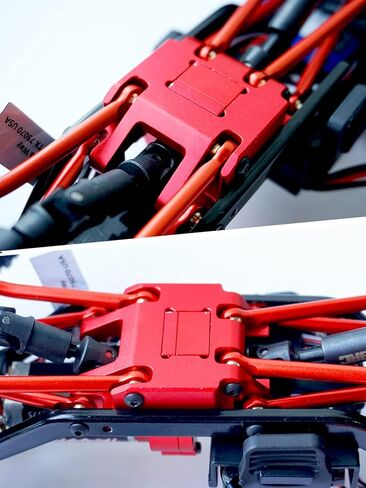 قاعدة علبة التروس من سبائك الألومنيوم من OGRC لأجزاء ترقية 1/18 TRX4M (أحمر) in Kuwait