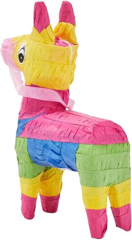 Juvale Mini Donkey Pinata - 3 عبوات بيناتا مكسيكية صغيرة لسينكو دي مايو، والمهرجانات المكسيكية، وحفلات أعياد الميلاد (4 × 7.5 × 2 بوصة) in Saudi Arabia