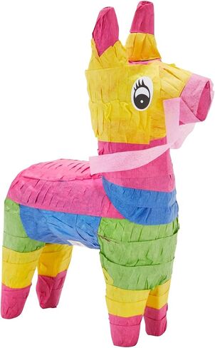 Juvale Mini Donkey Pinata - 3 عبوات بيناتا مكسيكية صغيرة لسينكو دي مايو، والمهرجانات المكسيكية، وحفلات أعياد الميلاد (4 × 7.5 × 2 بوصة) in Saudi Arabia