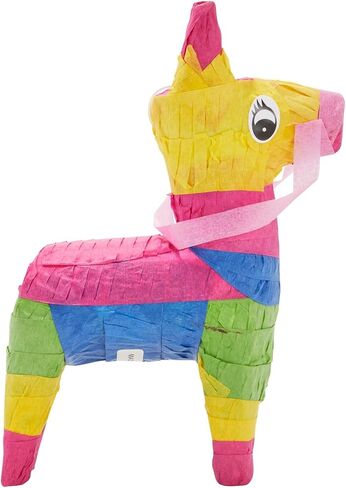 Juvale Mini Donkey Pinata - 3 عبوات بيناتا مكسيكية صغيرة لسينكو دي مايو، والمهرجانات المكسيكية، وحفلات أعياد الميلاد (4 × 7.5 × 2 بوصة) in Saudi Arabia