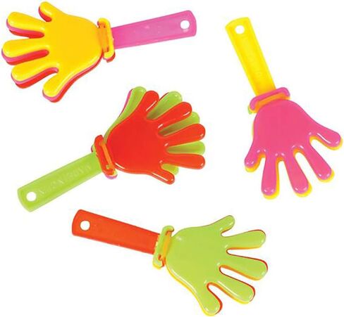 The Dreidel Company Multi Color Hand Clappers, Groggers 3" Hand Clappers (12-Pack) in Saudi Arabia