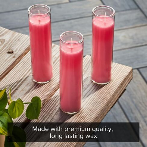 Simply Soson 1 Piece Unscented 7 Color Glass Prayer Devotional Candle, Hand Poured Wax Candles - 2 Inch x 8 Inch, Great for Sanctuary, Vigils, Casting Chimes, Rituals, Spells, Wiccan & More in Kuwait