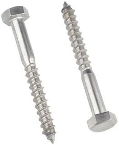 20 قطعة من BinifiMux 1/4" x 4" براغي سداسية من الفولاذ المقاوم للصدأ برأس متخلفة، A2-70/18-8، لمسة نهائية سادة in Kuwait