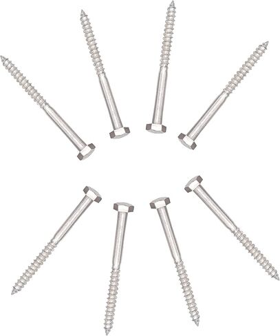 20 قطعة من BinifiMux 1/4" x 4" براغي سداسية من الفولاذ المقاوم للصدأ برأس متخلفة، A2-70/18-8، لمسة نهائية سادة in Kuwait