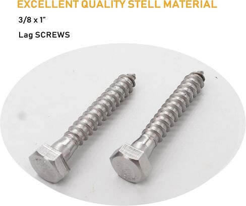 20 قطعة من BinifiMux 1/4" x 4" براغي سداسية من الفولاذ المقاوم للصدأ برأس متخلفة، A2-70/18-8، لمسة نهائية سادة in Kuwait