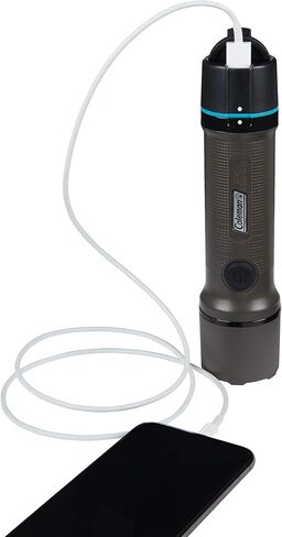 Coleman OneSource Rechargeable LED Flashlight, Water-Resistant Flashlight with OneSource Batteries Shines Up to 1000 Lumens, Rechargeable Heavy-Duty Flashlight for Camping, Emergencies, & Home Usage in Saudi Arabia