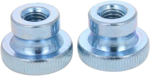 MroMax 8 قطعة صواميل إبهام مخرشة M6x1mm مقابض حديدية مستديرة طلاء زنك أزرق ضبط صواميل مشابك لأجزاء الطابعة ثلاثية الأبعاد صناديق الأدوات in Kuwait